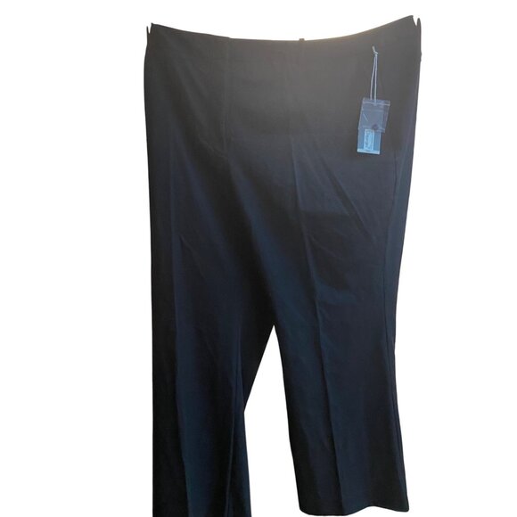 Worthington Womens High-Rise Black Trousers 20W Short - Picture 2 of 6